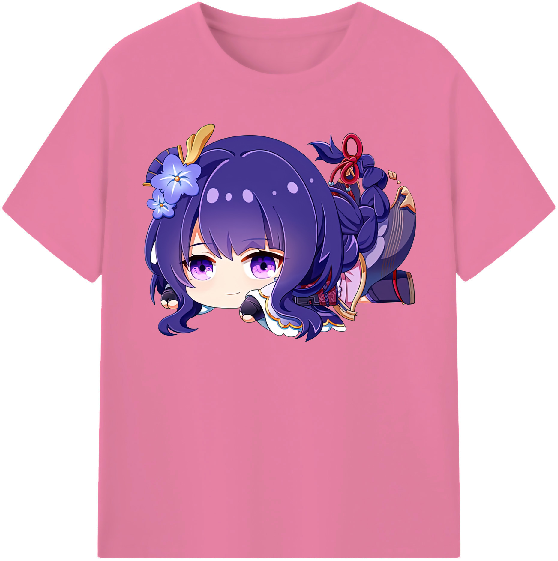 げんし神 雷電将軍 らいでんしょうぐん genshin Raiden Shogun 綿100％半袖Tシャツ（フロントプリント）